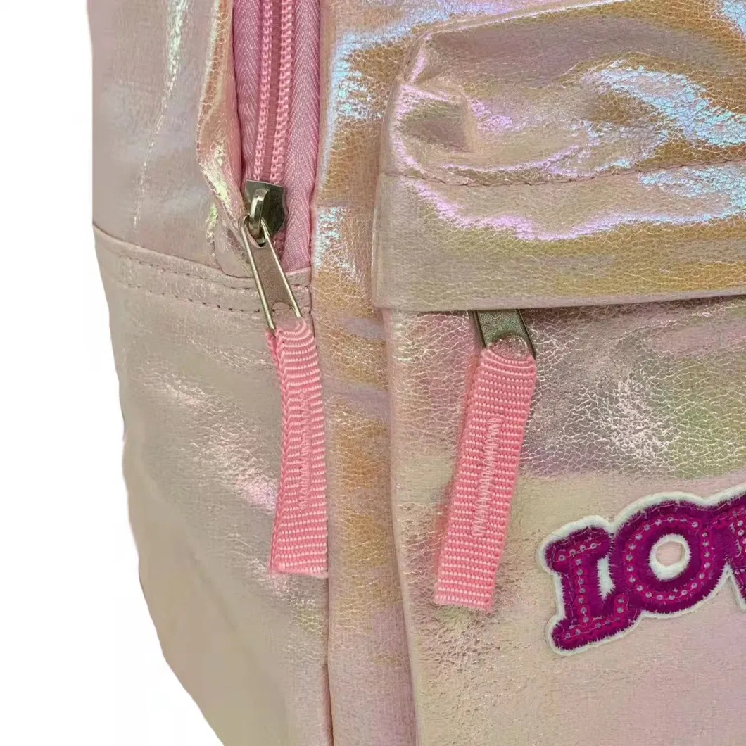 Unique Design Glitter Unicorn Pink Backpacks Leisure School Bags for Girls