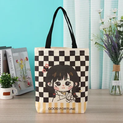 New Style Large Capacity Portable Printed Canvas Mommy Tote Bag Cute One