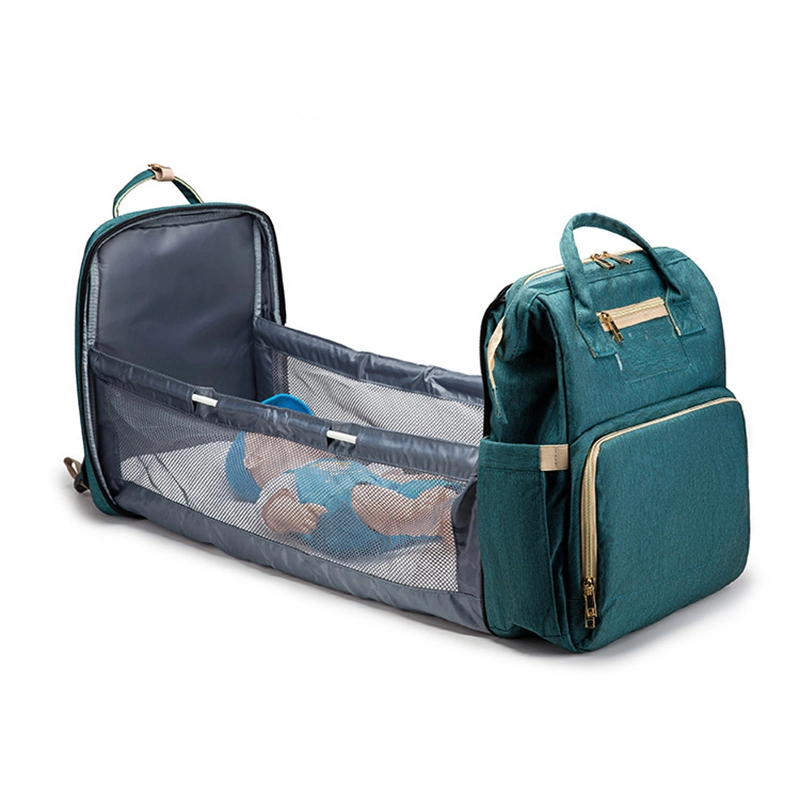 Multifunctional Travel Backpack Expandable Bassinet Baby Diaper Bed Mommy Bag