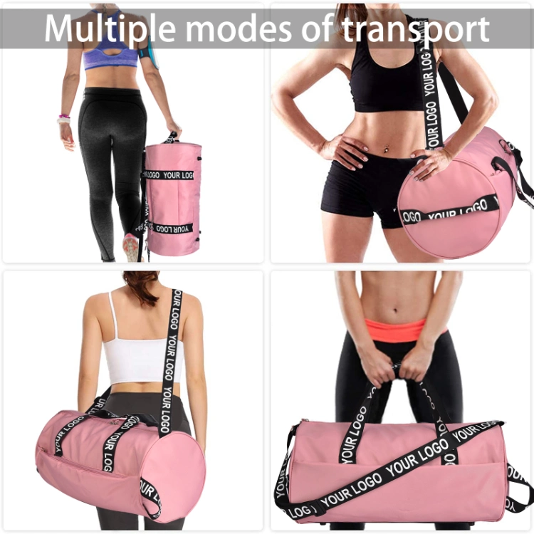 BSCI Manufacturer Customized Fitness Travel Bags High Quality Waterproof Nylon Women Sports Gym Duffel Bags