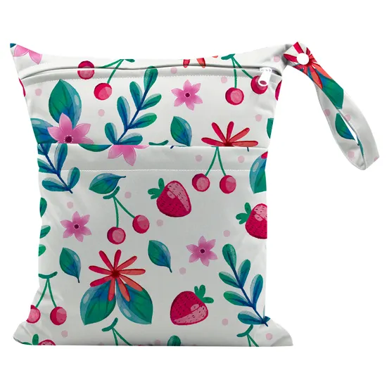 Zipper Wet & Dry Diaper Bag Storage Bag Washable Reusable Wet Bag Dry & Wet Bag Mommy Diaper Bag 