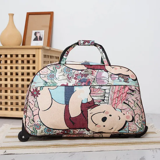 Adjustable Cartoon Backpack Pull Lever Duffel Bag Universal for School Trips 