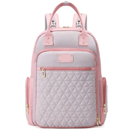 Fashion Waterproof Female Outdoor Leisure Travel Laptop Computer Notebook Baby Mommy Storage Diaper Pack Backpack Bag (CY0008) 