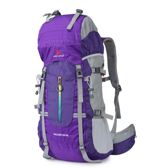 55L Waterproof Nylon Backpack for Outdoor Sports Climbing Trekking Travel Rucksack Mountaineering Hiking 
