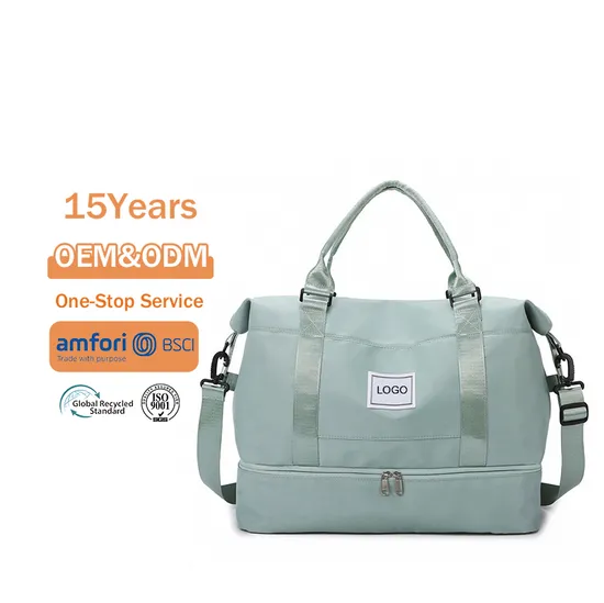 Large Capacity Polyester Large Sports Tote Waterproof Travel Duffel Bag 