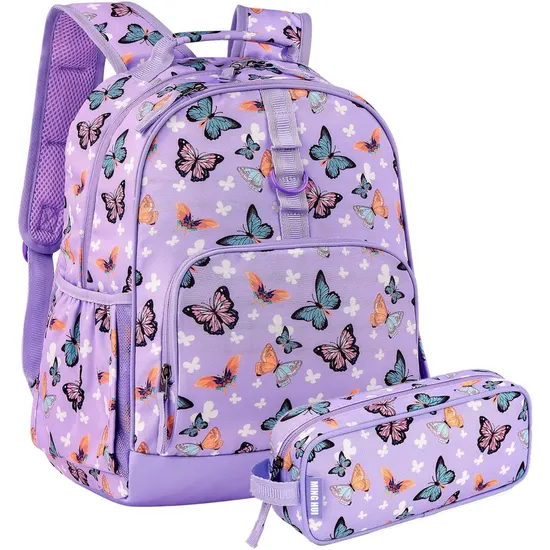 2024 Cute Animal Cartoon High Quality Back to Primary School Kindergarten Kids Travel Backpack Bag with Pencil Case for Girl Boy 