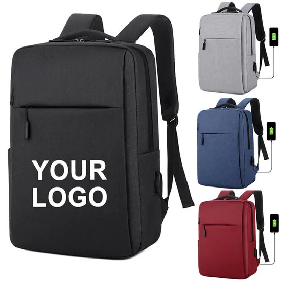 Factory Custom Big Capacity Laptop Backpack with USB Charging Business Backpack Customized Logo Laptop Bag for Daily Use