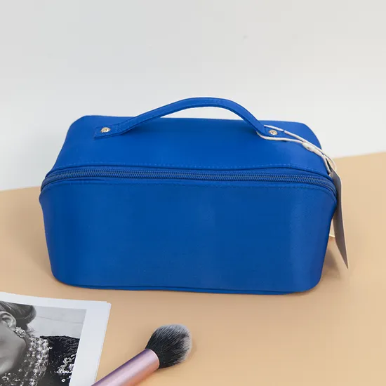 Custom Makeup Bag Portable PU Leather Waterproof Toiletry Pouch Travel Make up Bag Multifunctional Brush Cosmetic Bag for Women 